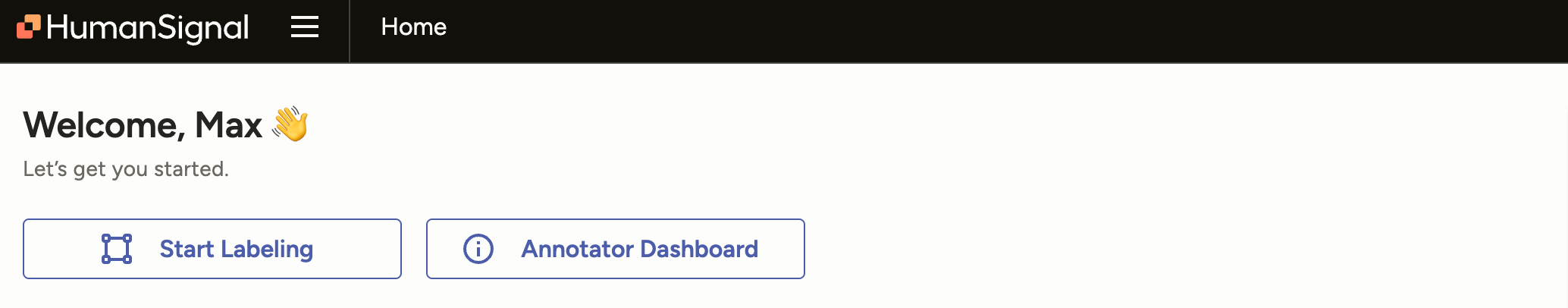 Screenshot of link on Home page